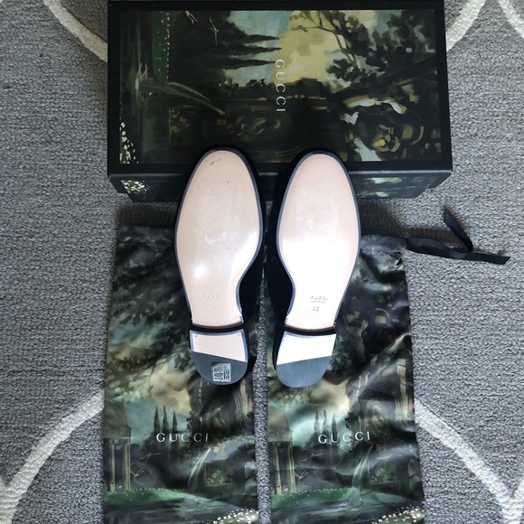 Gucci Princetown Velvet Mules with Crystals - Picture 5 of 8